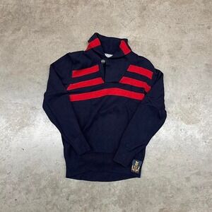 Polo Jeans Company Ralph Lauren Knit Rugby Sweater 90s Vintage Red Stripe Men M